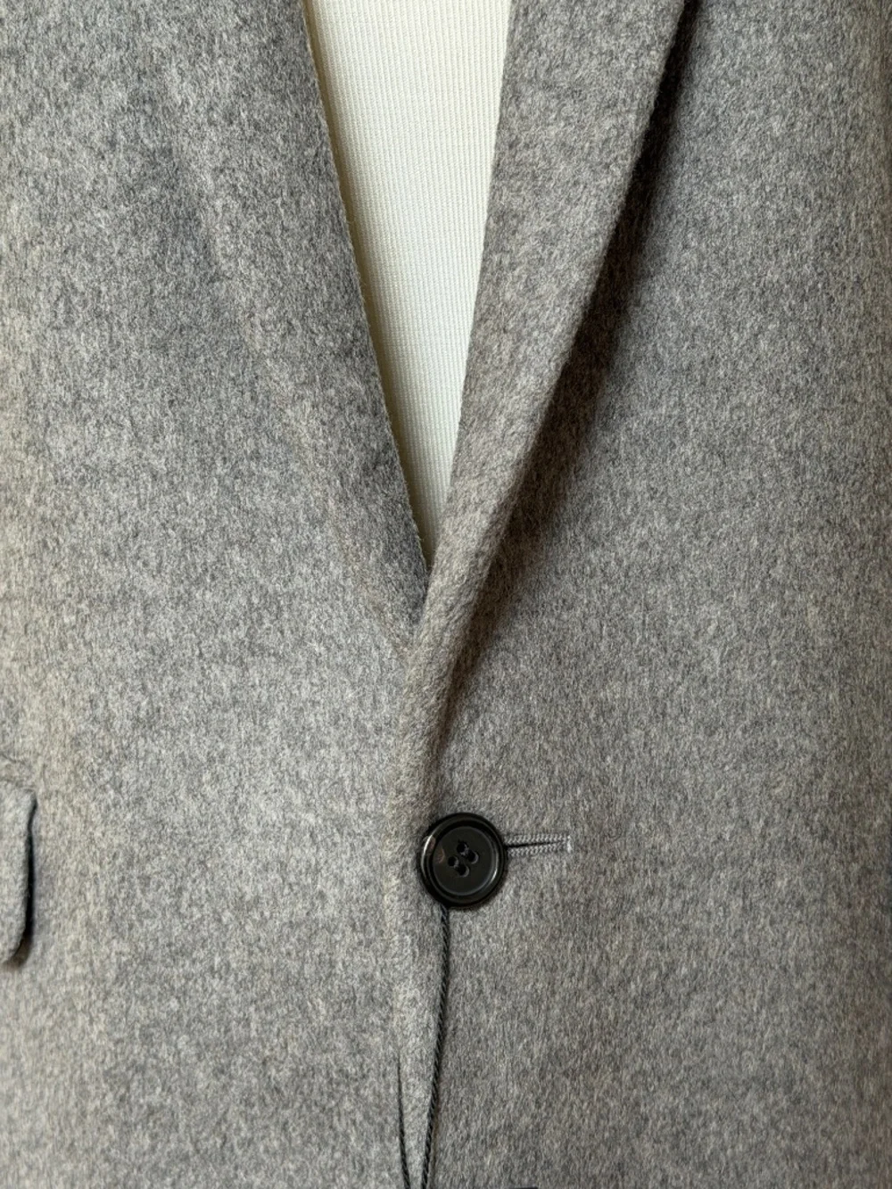 Saint Laurent YSL Gray Cashmere Wool Flannel Silk Lined Blazer Jacket